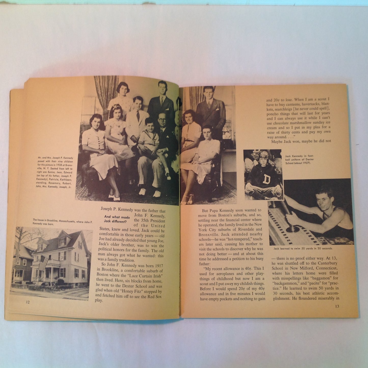 Vintage 1964 Paperback The Story of John F. Kennedy Earl Schenck Miers Wonder Books