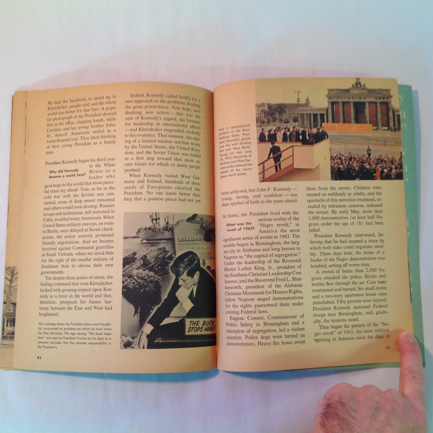 Vintage 1964 Paperback The Story of John F. Kennedy Earl Schenck Miers Wonder Books