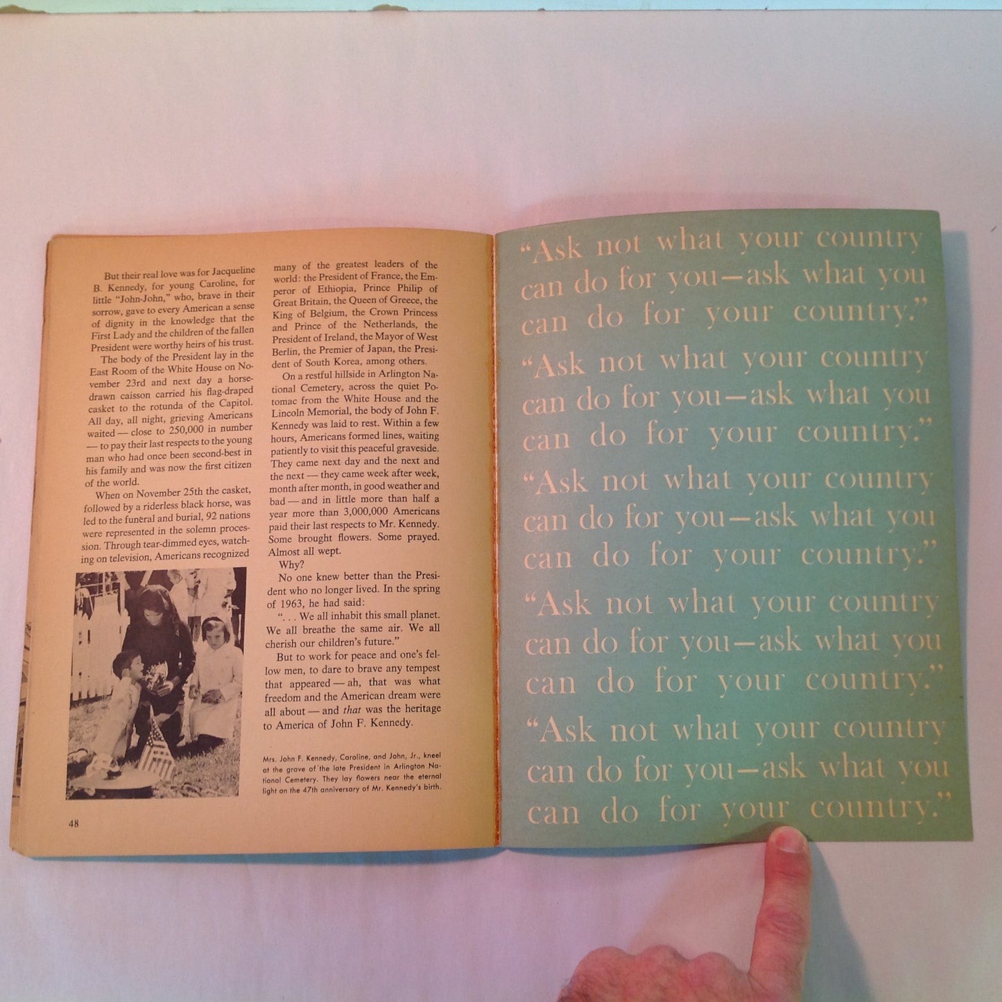 Vintage 1964 Paperback The Story of John F. Kennedy Earl Schenck Miers Wonder Books