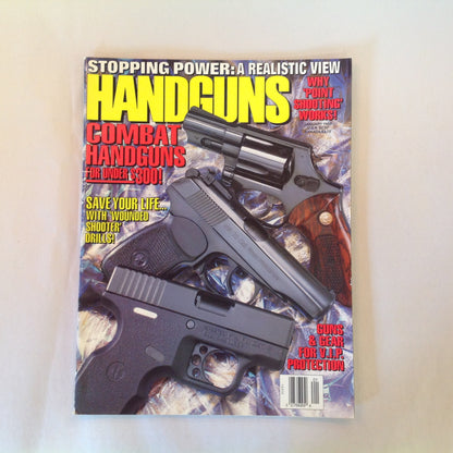 Vintage Jan 1995 Handguns Magazine Combat Handguns Wounded Shooter Drills