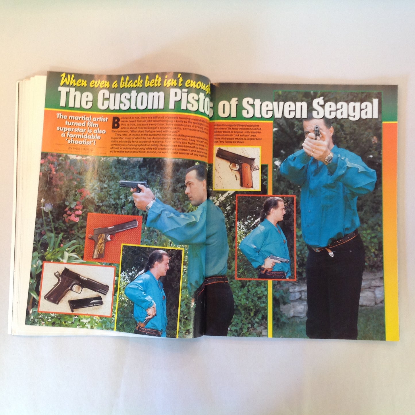 Vintage Jan 1995 Handguns Magazine Combat Handguns Wounded Shooter Drills