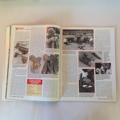 Vintage Jan 1995 Handguns Magazine Combat Handguns Wounded Shooter Drills