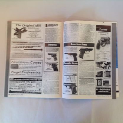 Vintage Jan 1995 Handguns Magazine Combat Handguns Wounded Shooter Drills