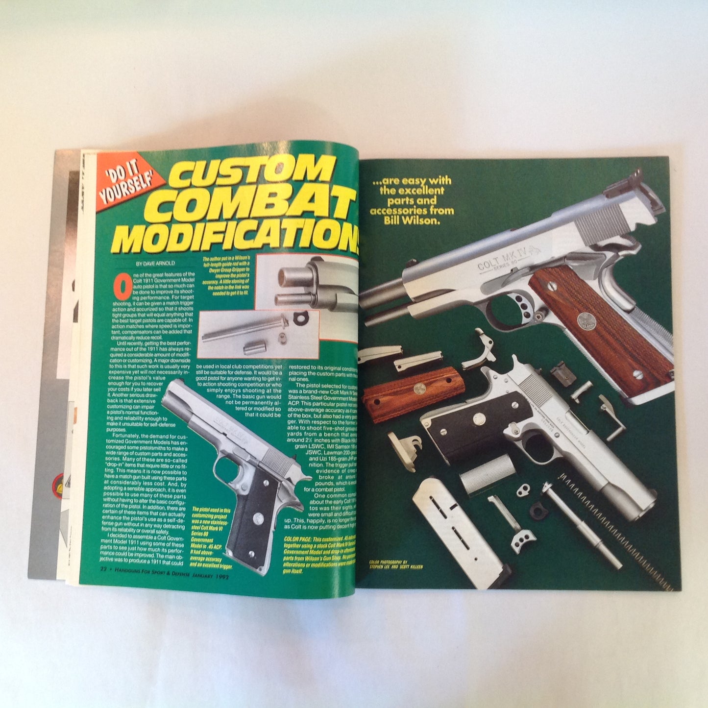 Vintage Jan 1992 Handguns for Sport & Defense Best All-Around Handgun WWI Colt Double Eagles