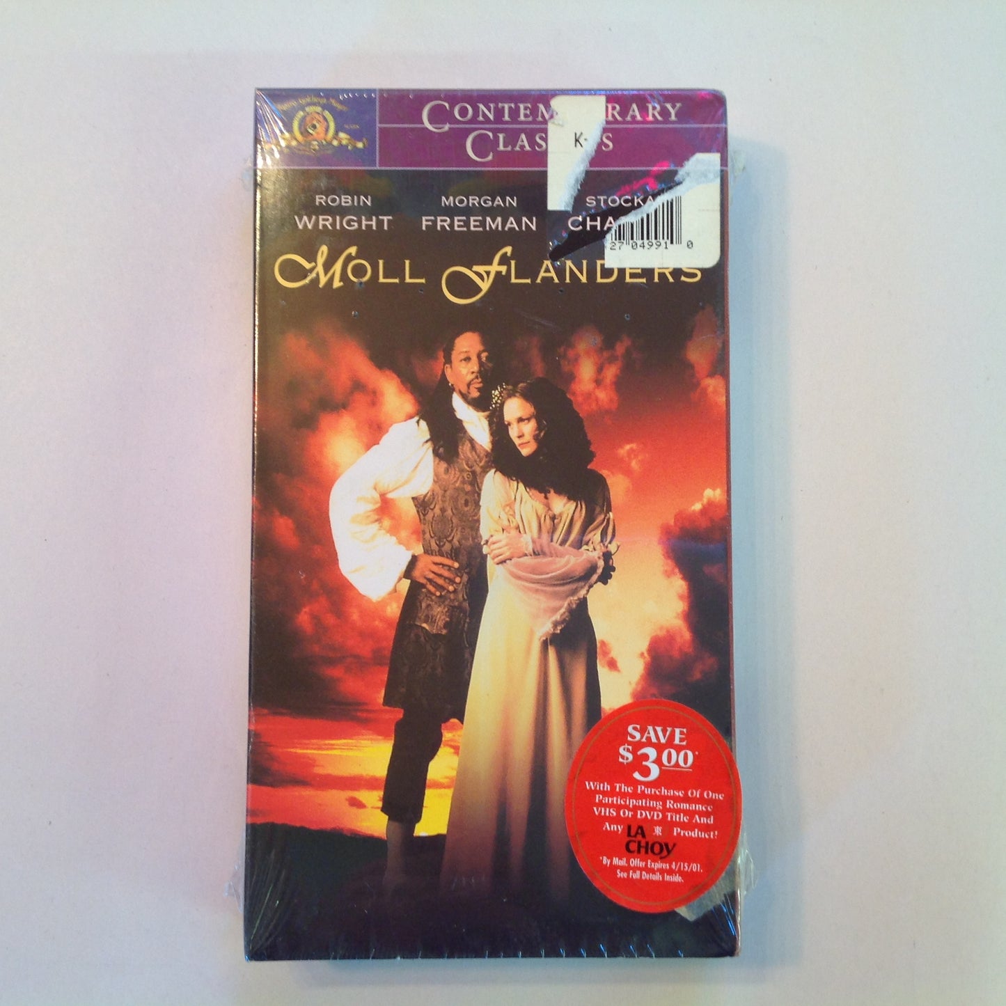 Vintage Sealed NOS 1995 VHS Cassette Moll Flanders Robin Wright Morgan Freeman Stockard Channing