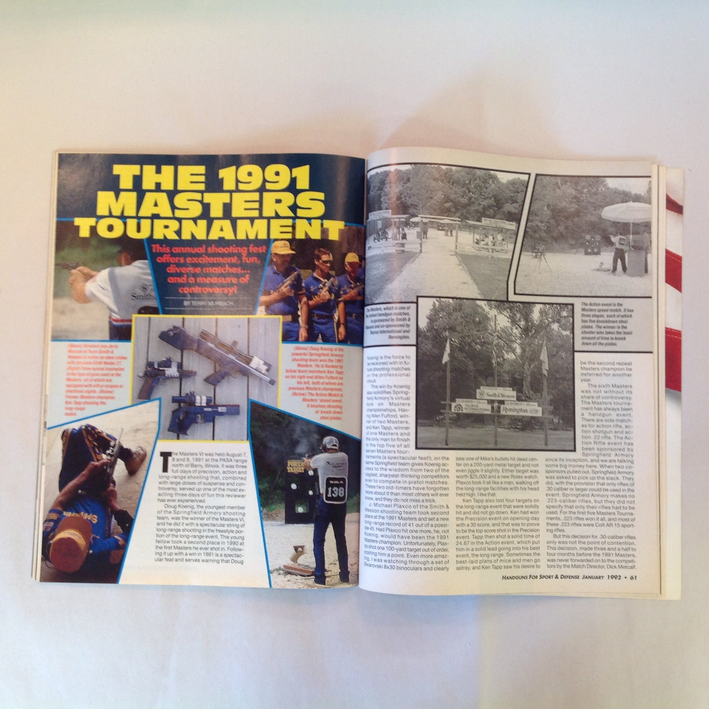 Vintage Jan 1992 Handguns for Sport & Defense Best All-Around Handgun WWI Colt Double Eagles