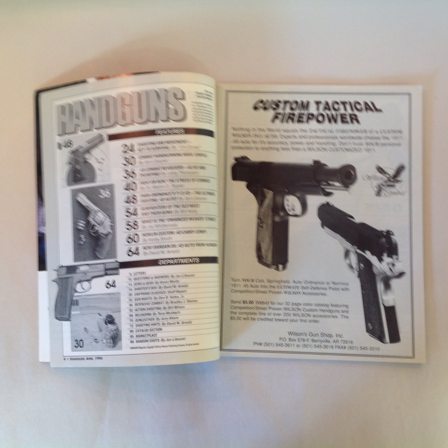 Vintage Apr 1994 Handguns Special Combat Issue Fight or Flight Para-Ordnance