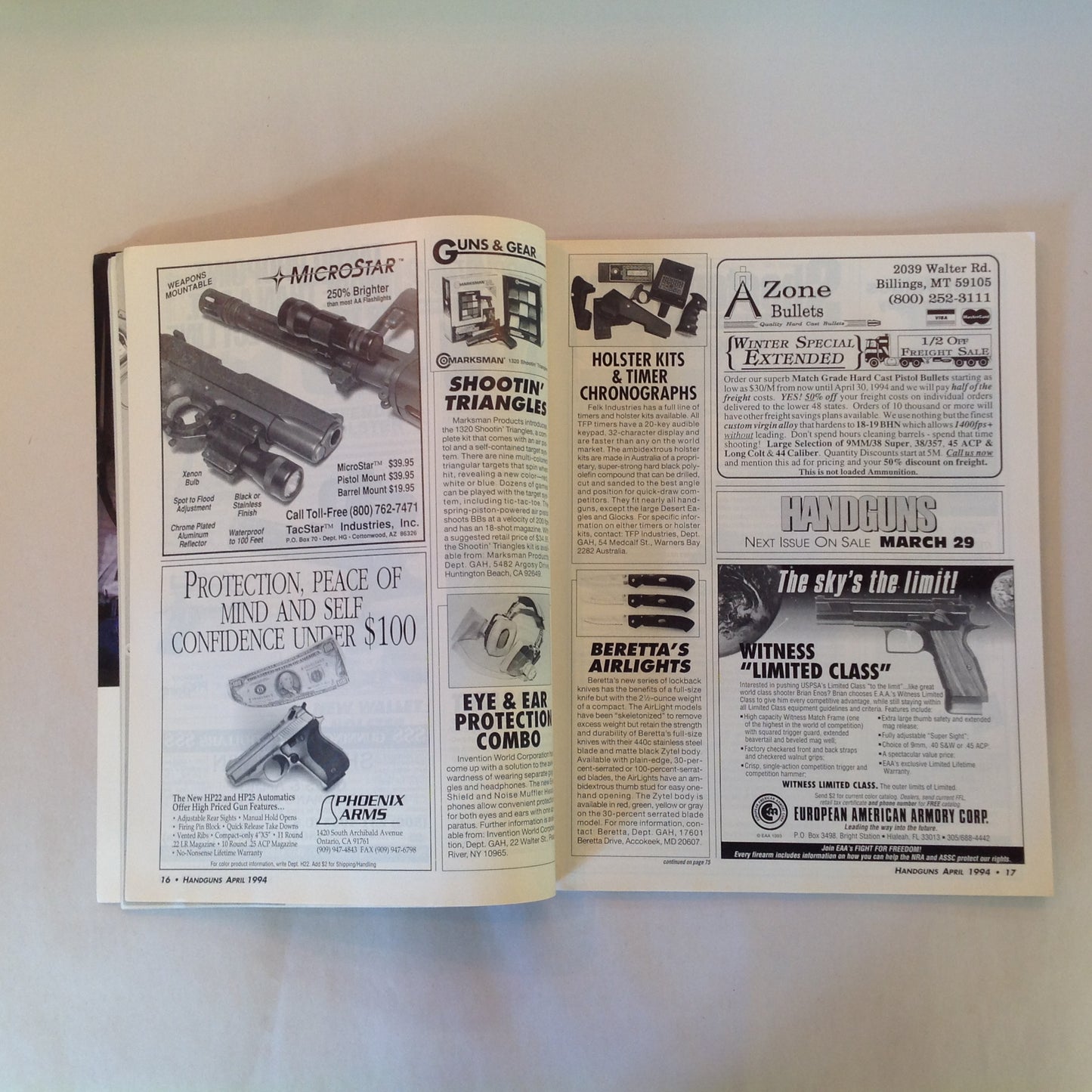 Vintage Apr 1994 Handguns Special Combat Issue Fight or Flight Para-Ordnance