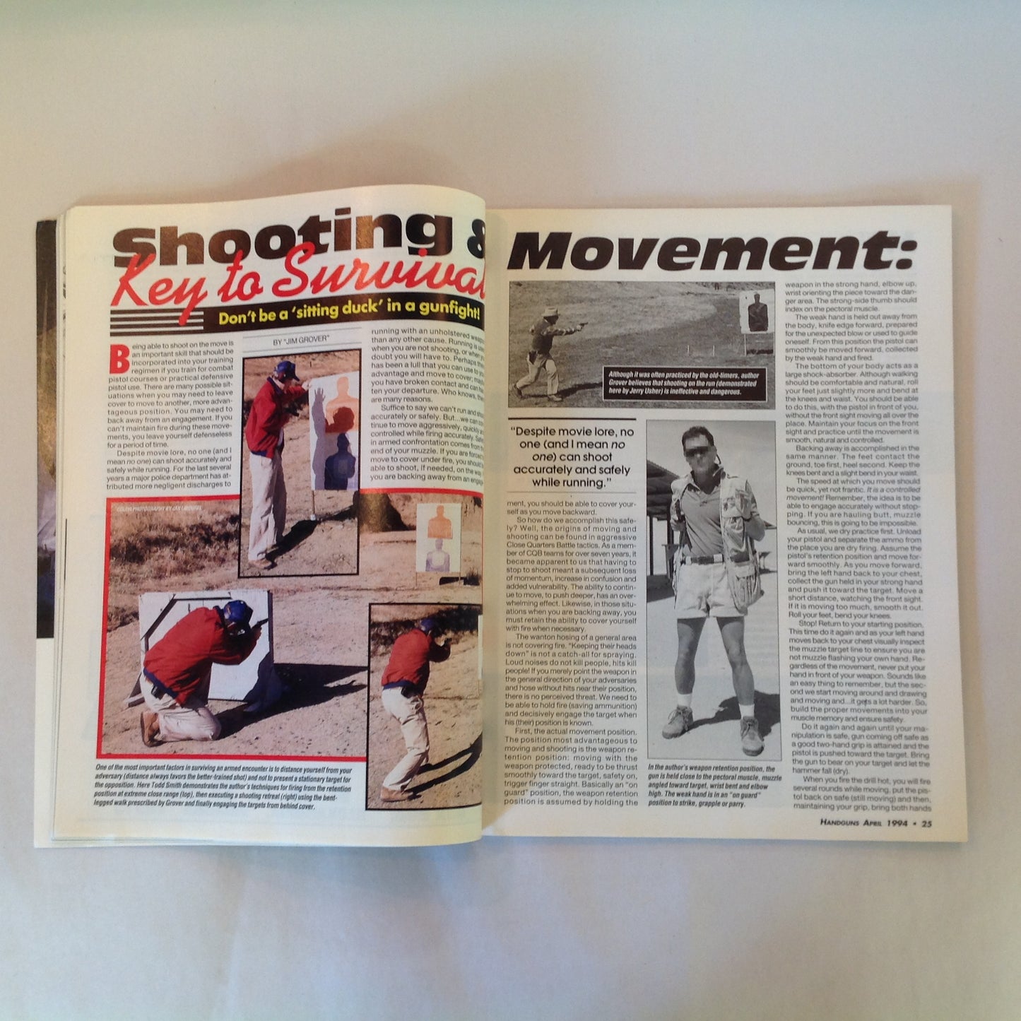 Vintage Apr 1994 Handguns Special Combat Issue Fight or Flight Para-Ordnance