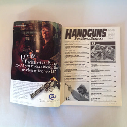 Vintage 1994 Guns & Ammo Magazine Handguns for Home Defense Experts Pick the Best