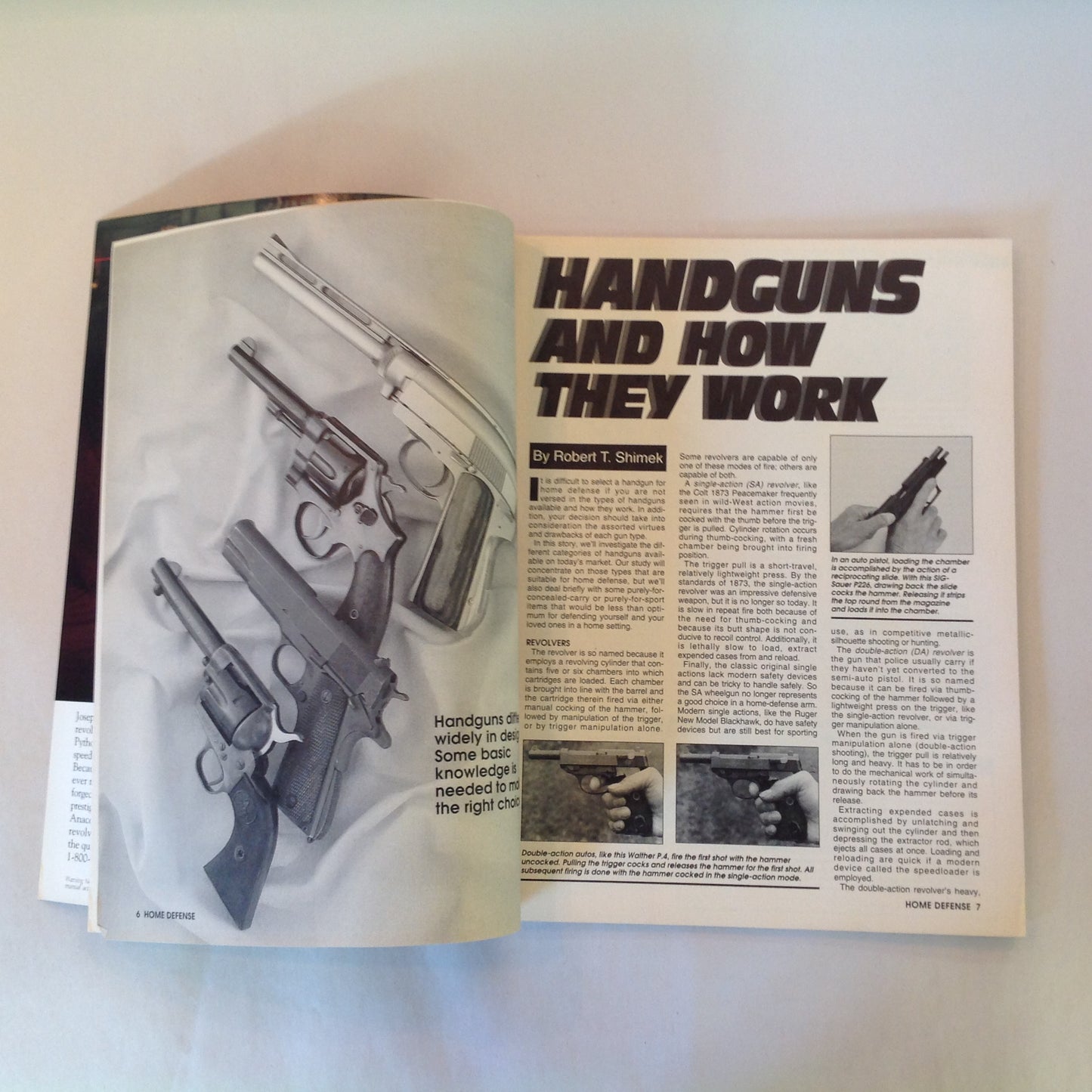 Vintage 1994 Guns & Ammo Magazine Handguns for Home Defense Experts Pick the Best