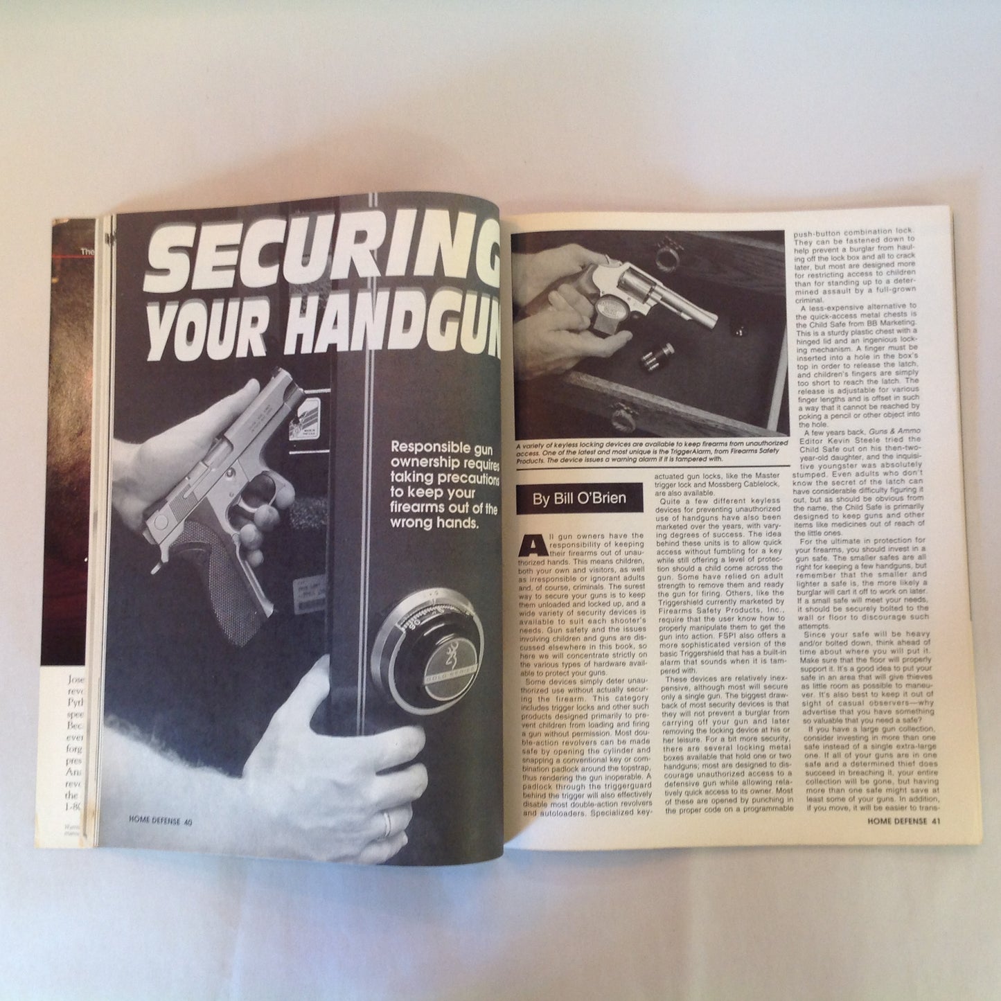 Vintage 1994 Guns & Ammo Magazine Handguns for Home Defense Experts Pick the Best