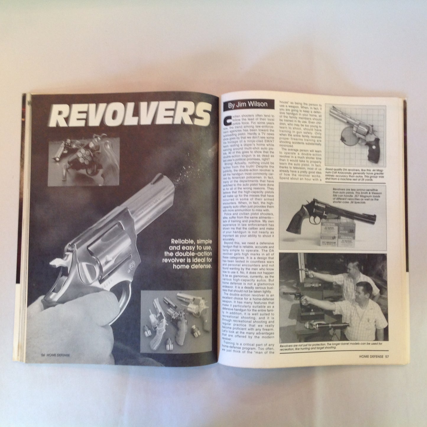 Vintage 1994 Guns & Ammo Magazine Handguns for Home Defense Experts Pick the Best