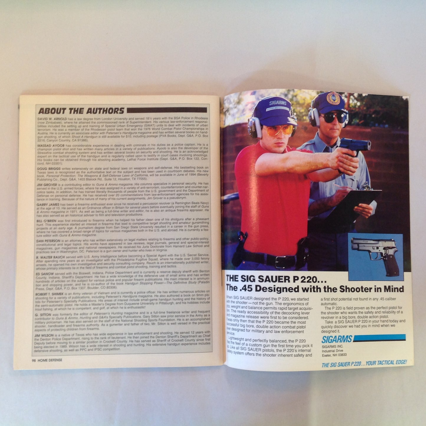 Vintage 1994 Guns & Ammo Magazine Handguns for Home Defense Experts Pick the Best