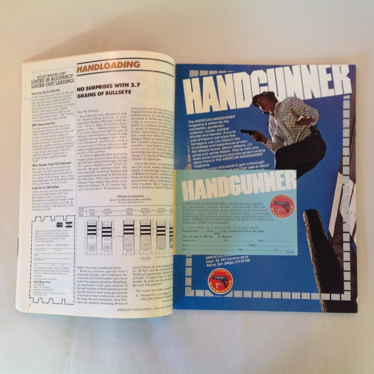 Vintage Jan/Feb 1982 American Handgunner Magazine Gammon by Devel Hank Williams Jr Customer Ruger