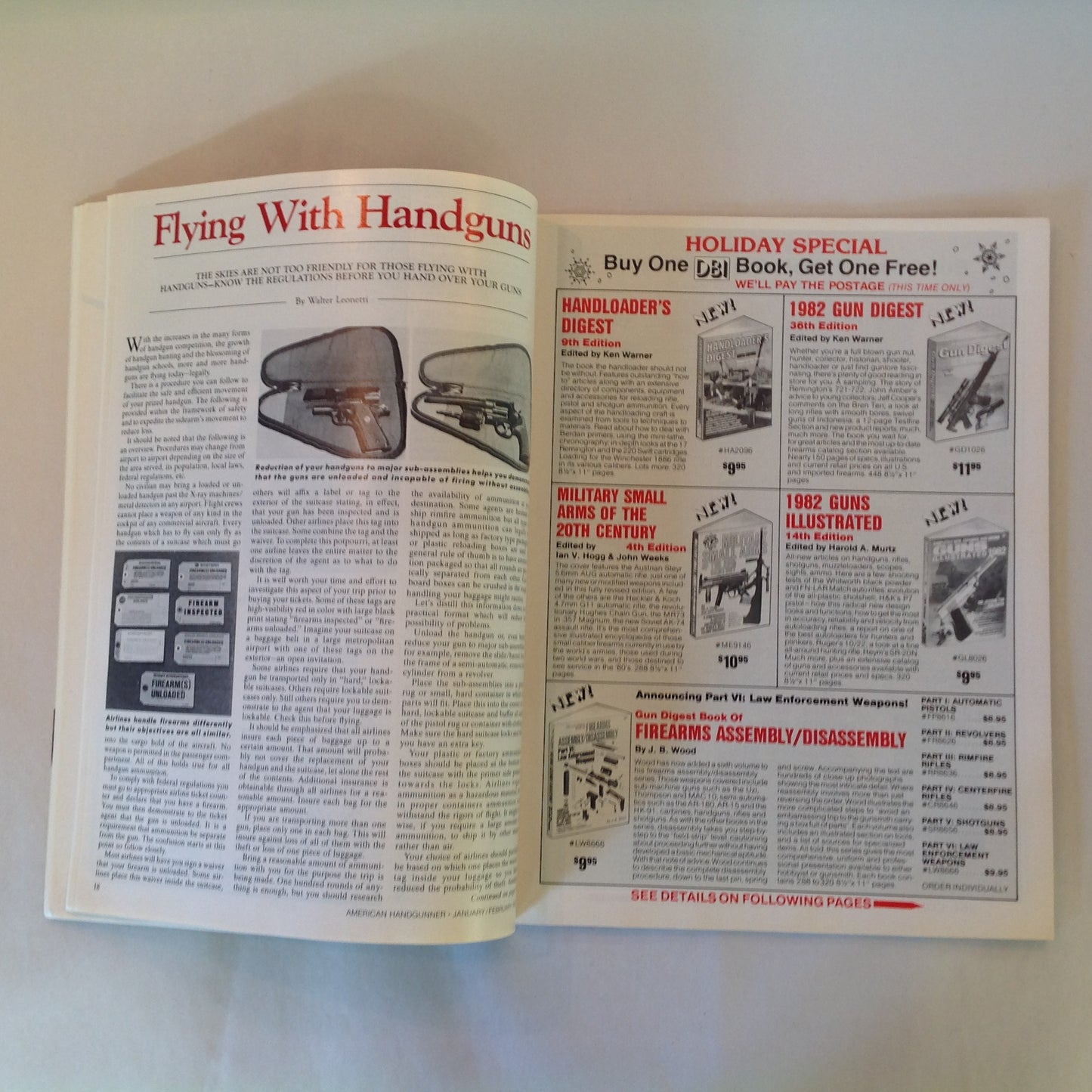 Vintage Jan/Feb 1982 American Handgunner Magazine Gammon by Devel Hank Williams Jr Customer Ruger