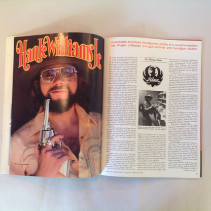 Vintage Jan/Feb 1982 American Handgunner Magazine Gammon by Devel Hank Williams Jr Customer Ruger