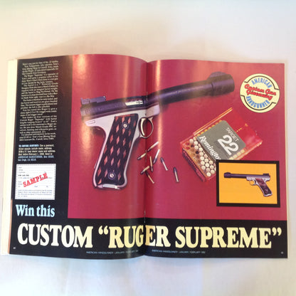 Vintage Jan/Feb 1982 American Handgunner Magazine Gammon by Devel Hank Williams Jr Customer Ruger