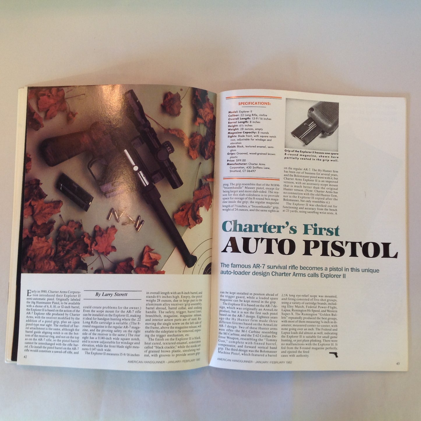 Vintage Jan/Feb 1982 American Handgunner Magazine Gammon by Devel Hank Williams Jr Customer Ruger