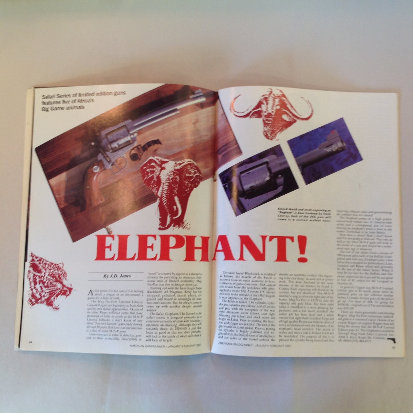 Vintage Jan/Feb 1982 American Handgunner Magazine Gammon by Devel Hank Williams Jr Customer Ruger