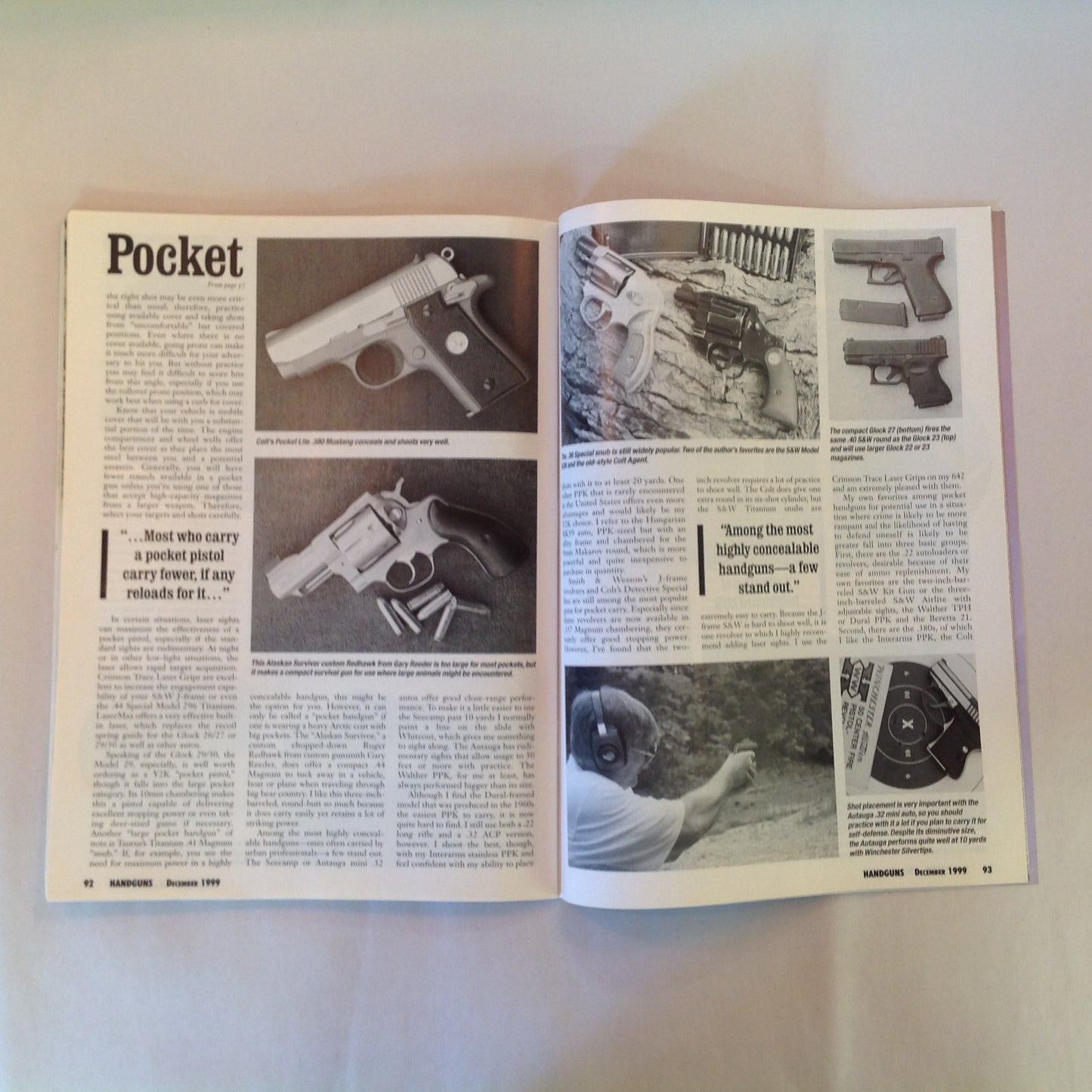 Vintage Dec 1999 Handguns Exclusive First Titanium Auto Radical Infinity .45
