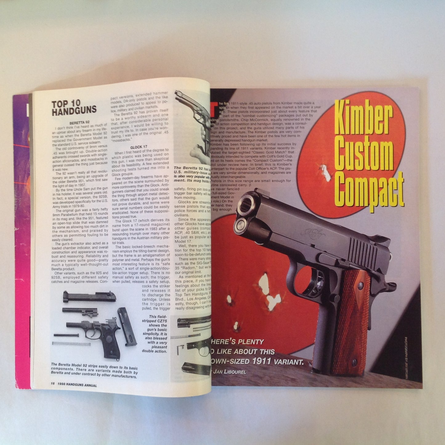 Vintage Guns & Ammo Magazine 1998 Annual Handguns 242 Prices Photos Descriptions