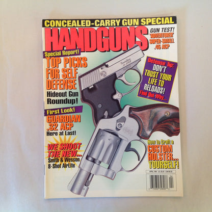 Vintage Apr 1998 Handguns Magazine Top Picks For Self-Defense Guardian .32 ACP