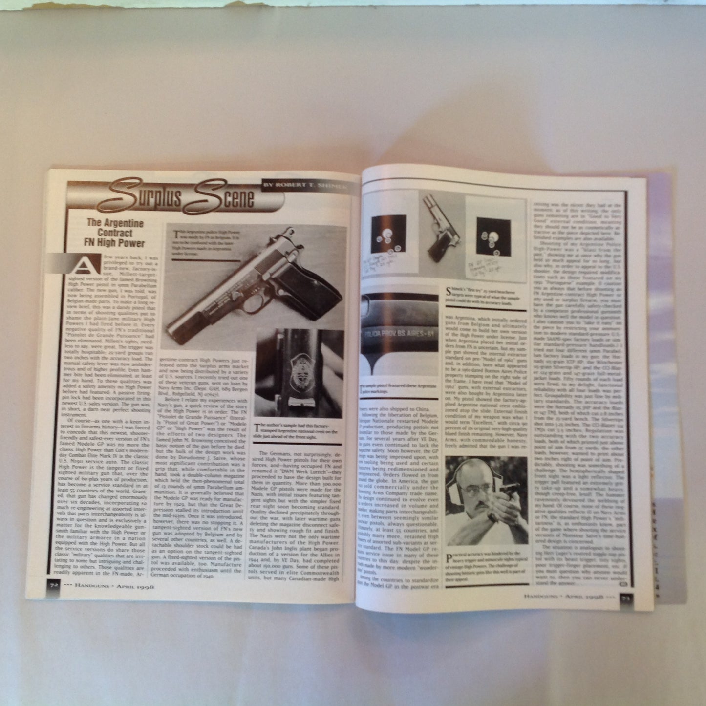 Vintage Apr 1998 Handguns Magazine Top Picks For Self-Defense Guardian .32 ACP