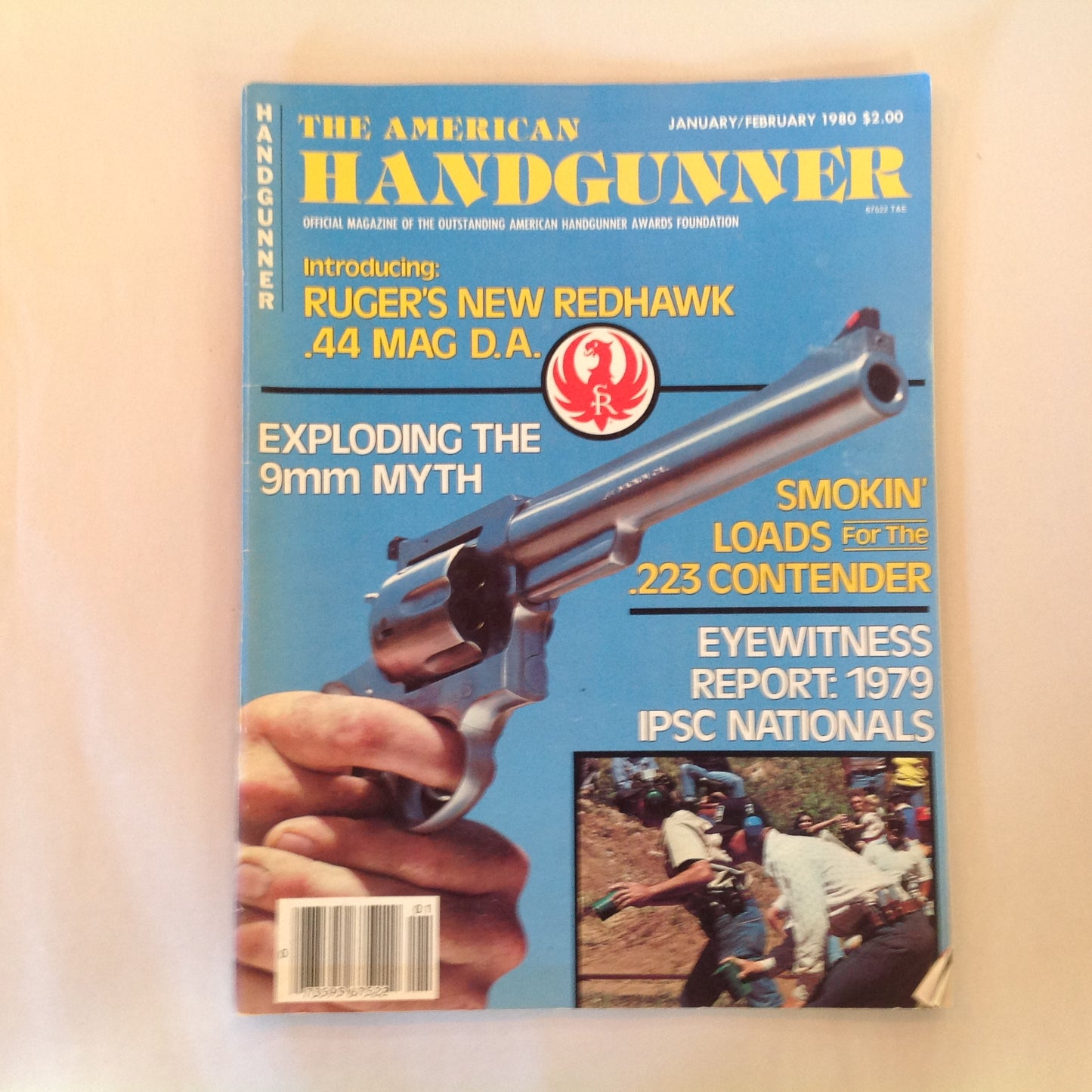 Vintage Jan/Feb 1980 The American Handgunner Magazine Ruger Redhawk .44 MAG DA 9mm Myth .223 Contender 1979 IPSC Nationals