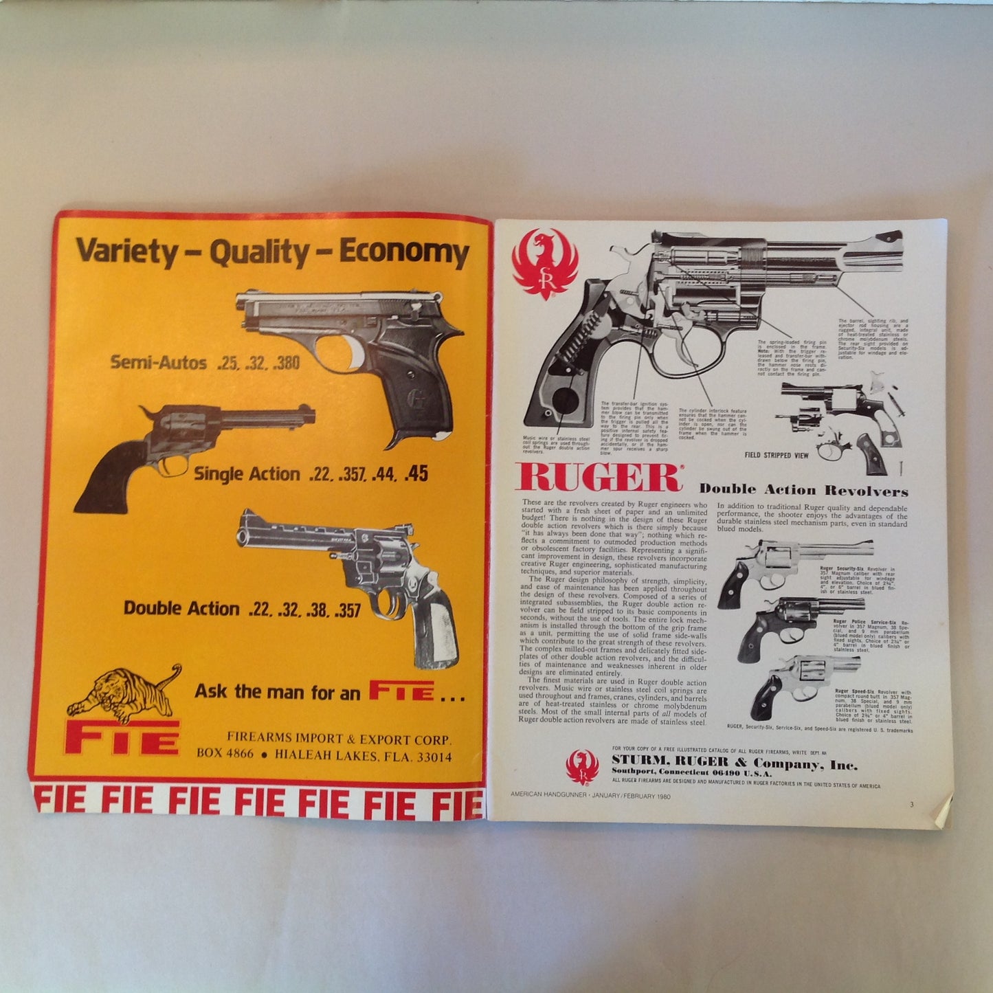 Vintage Jan/Feb 1980 The American Handgunner Magazine Ruger Redhawk .44 MAG DA 9mm Myth .223 Contender 1979 IPSC Nationals