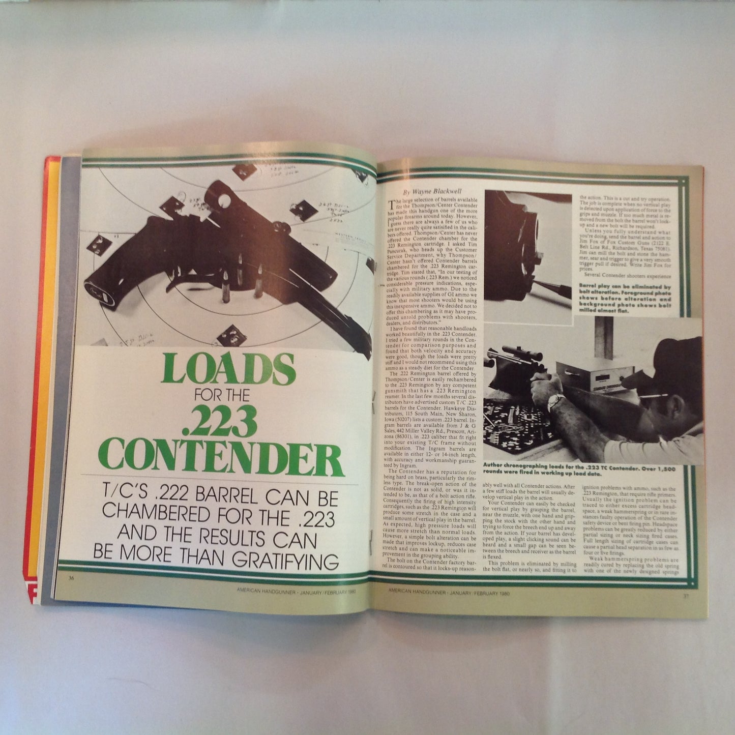 Vintage Jan/Feb 1980 The American Handgunner Magazine Ruger Redhawk .44 MAG DA 9mm Myth .223 Contender 1979 IPSC Nationals