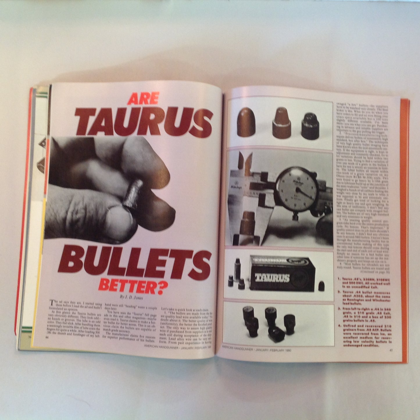 Vintage Jan/Feb 1980 The American Handgunner Magazine Ruger Redhawk .44 MAG DA 9mm Myth .223 Contender 1979 IPSC Nationals