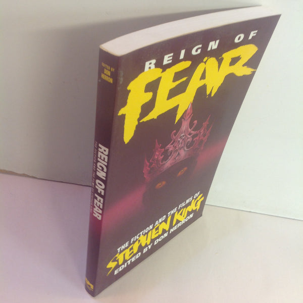 Vintage 1992 Trade Paperback Reign of Fear: The Fiction and Films of Stephen King Don Herron, Editor