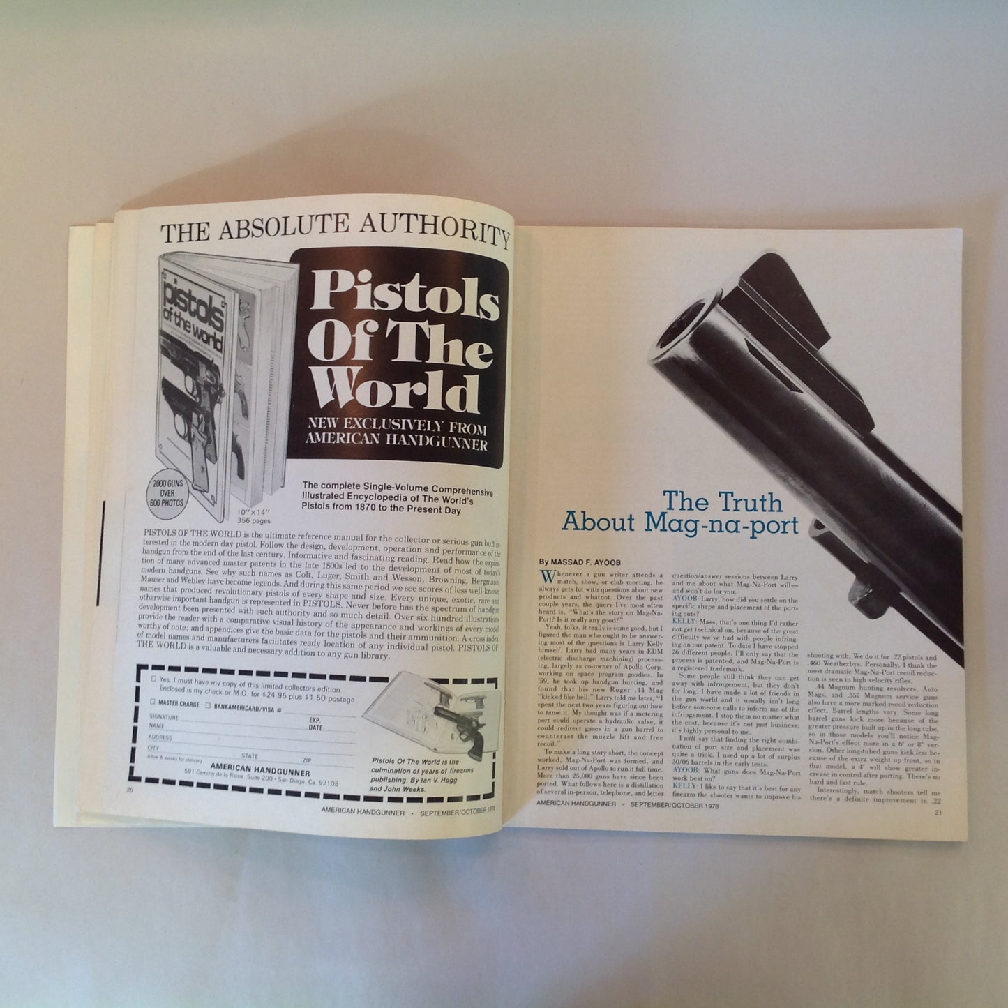 Vintage Sep/Oct The American Handgunner Handgun Stocks T/C Super 14's Mag-Na-Port
