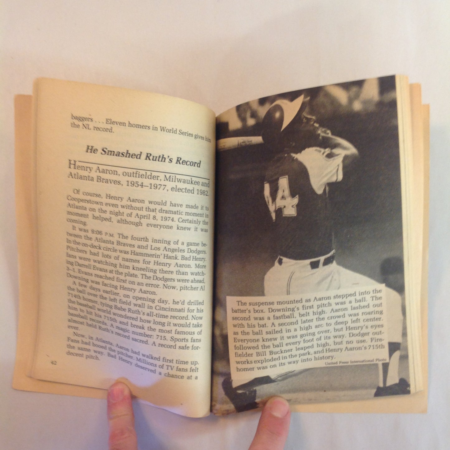 Vintage 1983 Paperback Baseball's Hall of Fame Jerry Brondfield