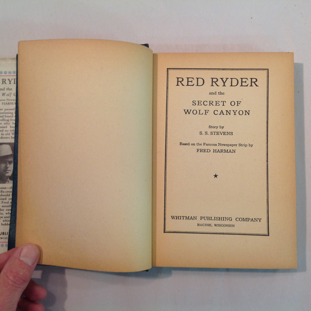 Vintage 1941 Hardcover Red Ryder and the Secret of Wolf Canyon S S Stevens