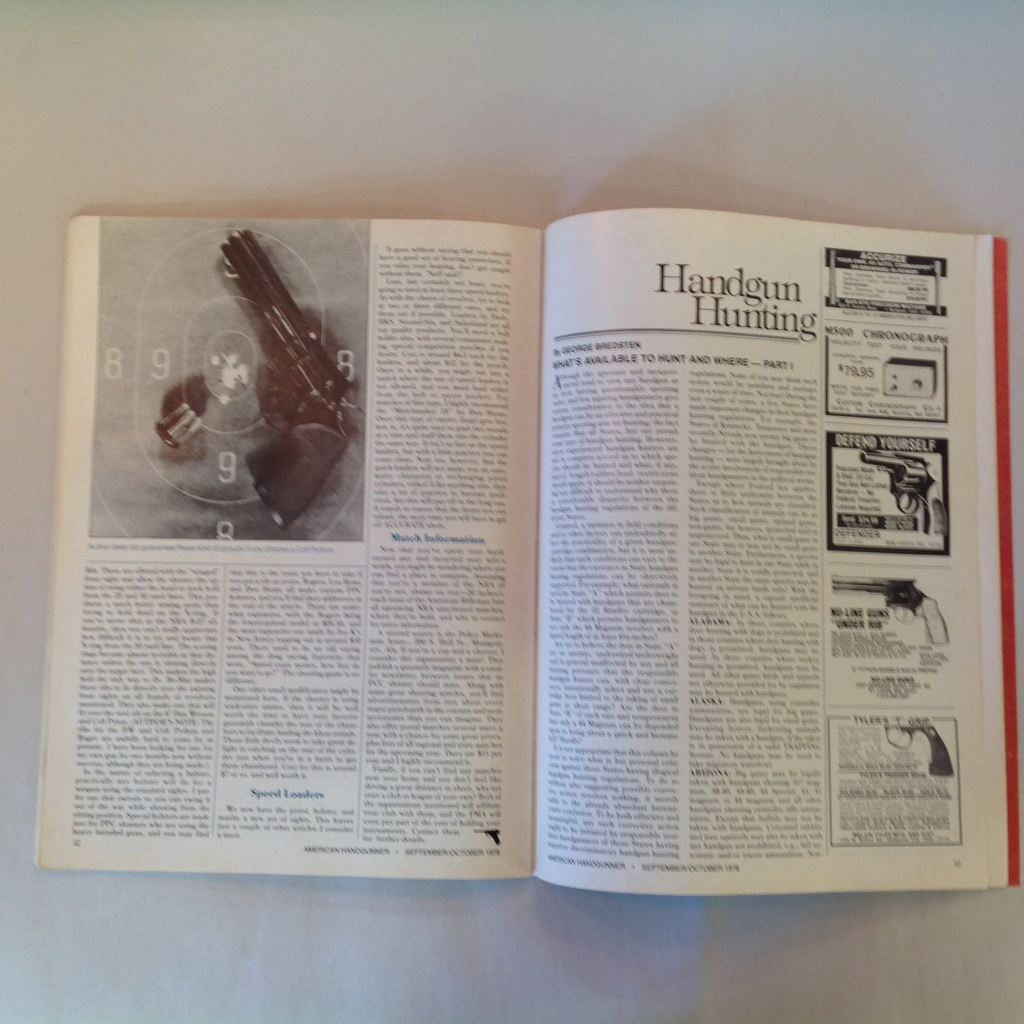 Vintage Sep/Oct The American Handgunner Handgun Stocks T/C Super 14's Mag-Na-Port