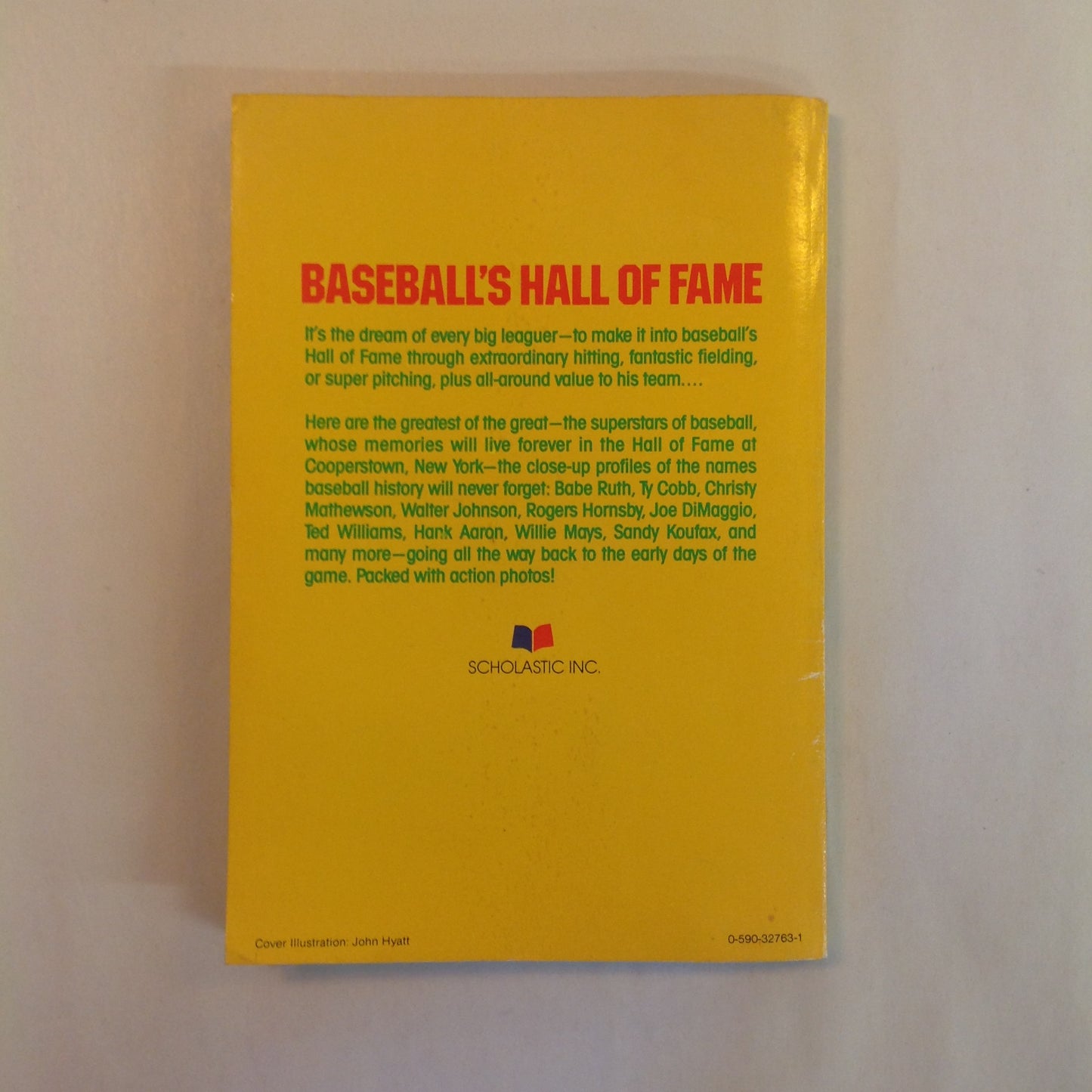 Vintage 1983 Paperback Baseball's Hall of Fame Jerry Brondfield