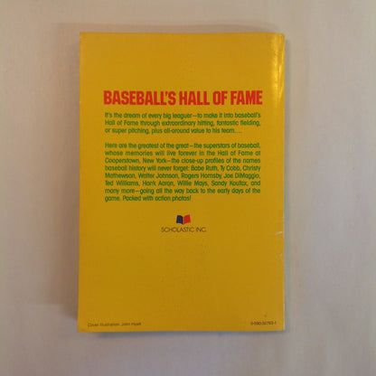 Vintage 1983 Paperback Baseball's Hall of Fame Jerry Brondfield