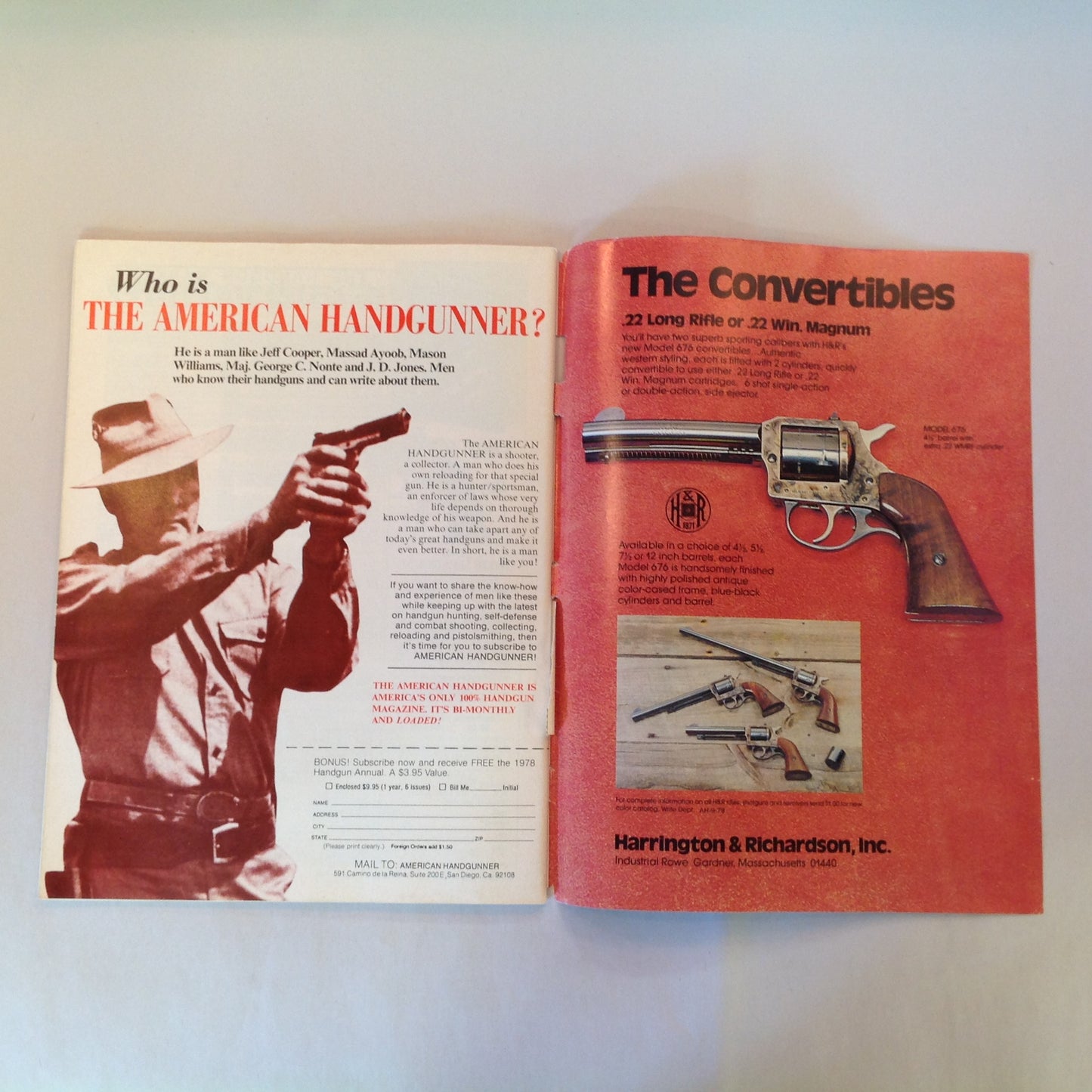 Vintage Sep/Oct The American Handgunner Handgun Stocks T/C Super 14's Mag-Na-Port