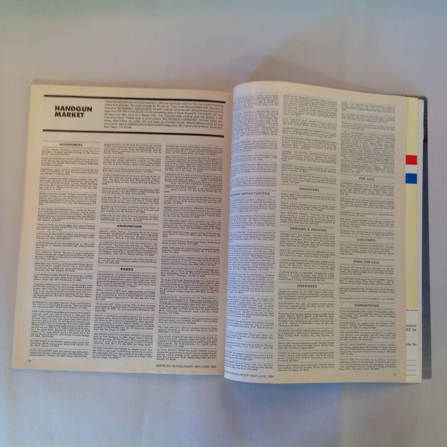 Vintage May/Jun 1984 American Handgunner Magazine IHMSA Matches Test Reports Stopping Power Revolver Vs African Game