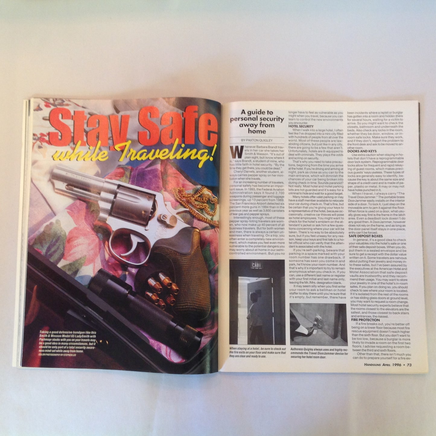 Vintage Apr 1996 Handguns Magazine Latest Smith & Wesson Magnums Concealed Carry .357 Magnum FBI .357 SIG Combat Training