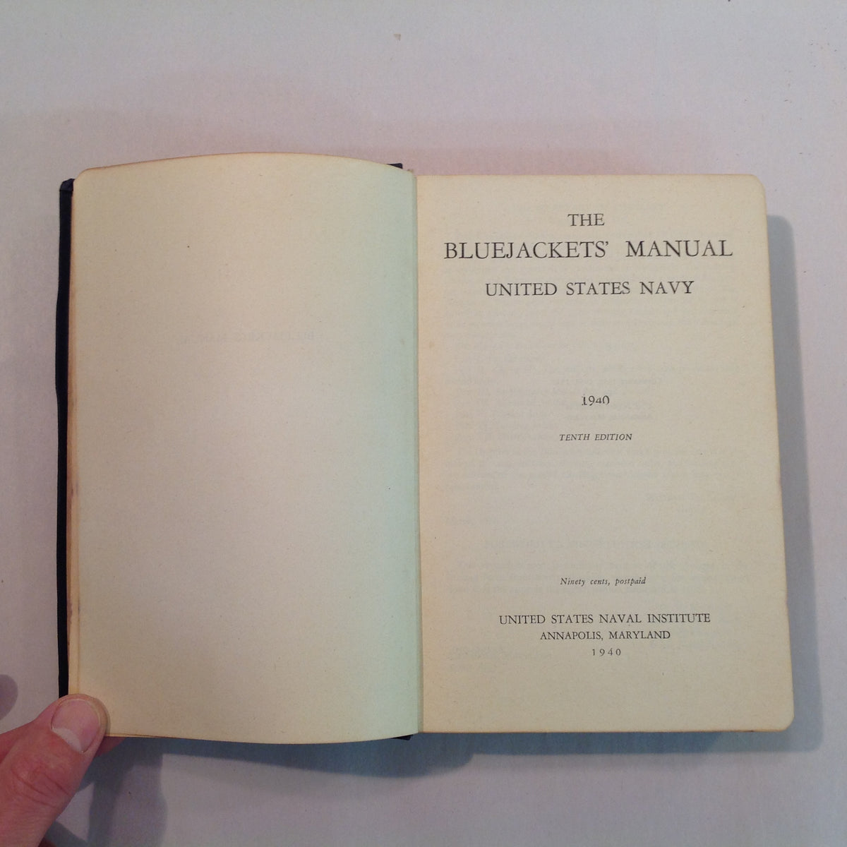 Vintage 1940 The Bluejackets' Manual US Navy Guide Book Tenth Edition