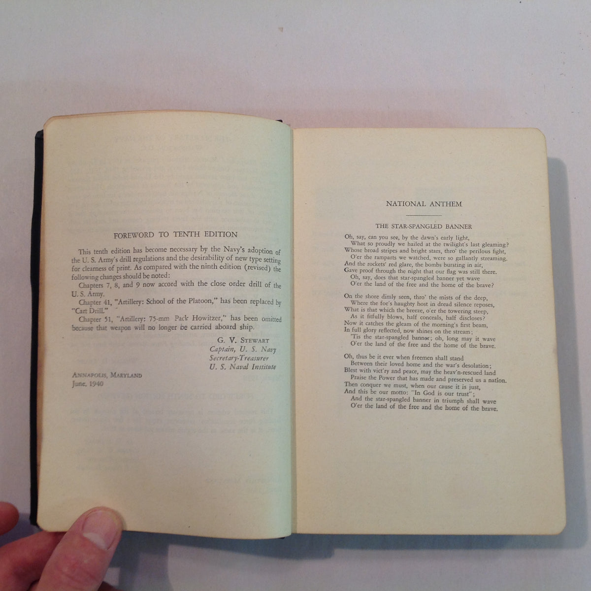 Vintage 1940 The Bluejackets' Manual US Navy Guide Book Tenth Edition
