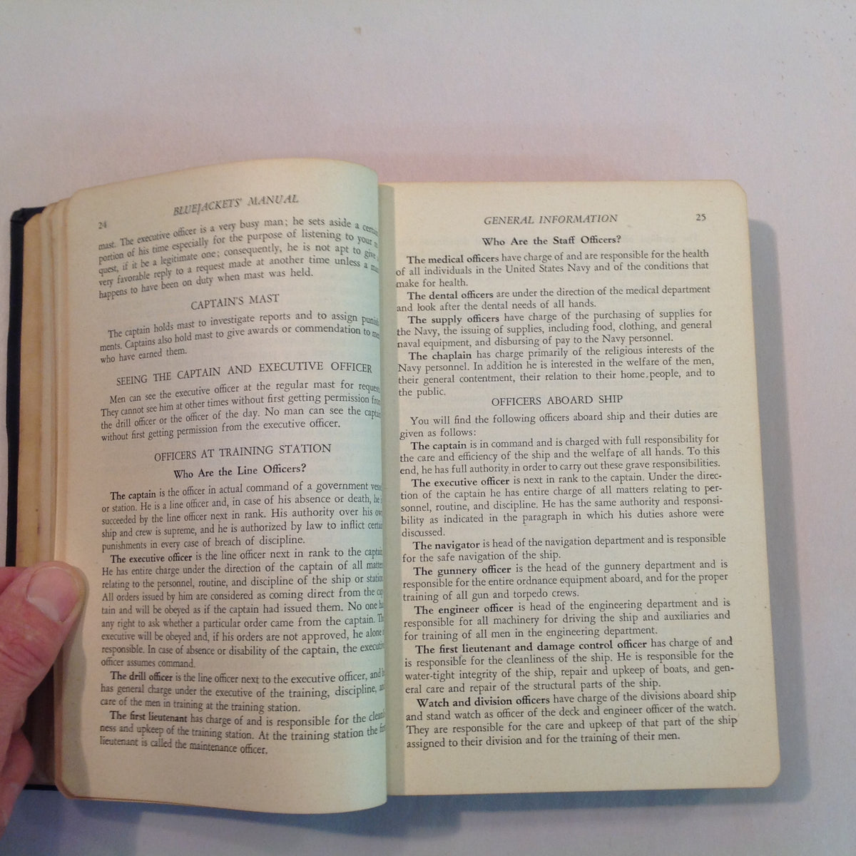 Vintage 1940 The Bluejackets' Manual US Navy Guide Book Tenth Edition