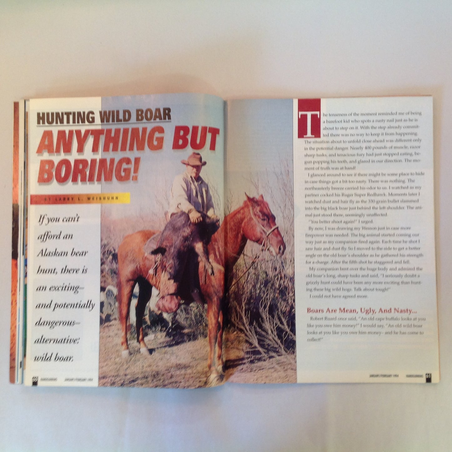 Vintage Jan/Feb 1994 Hand Gunning Magazine Taurus & Beretta  Reloading Special Barrel Life