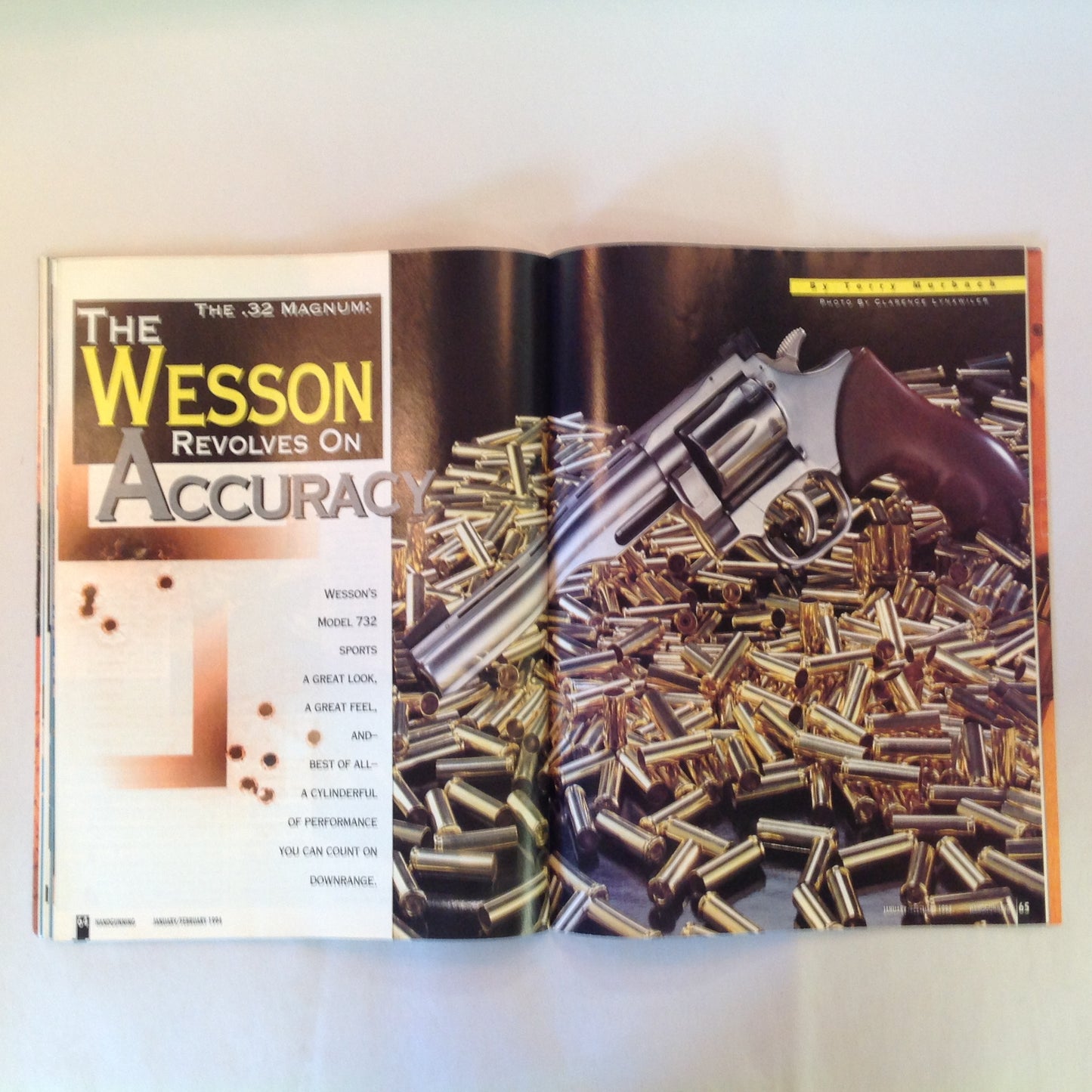 Vintage Jan/Feb 1994 Hand Gunning Magazine Taurus & Beretta  Reloading Special Barrel Life