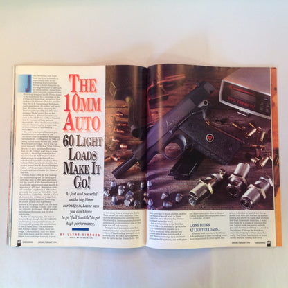 Vintage Jan/Feb 1994 Hand Gunning Magazine Taurus & Beretta  Reloading Special Barrel Life