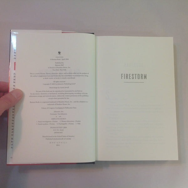 Vintage 2004 HCDJ Firestorm Iris Johansen First Printing