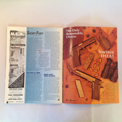 Vintage Jan/Feb 1994 Hand Gunning Magazine Taurus & Beretta  Reloading Special Barrel Life